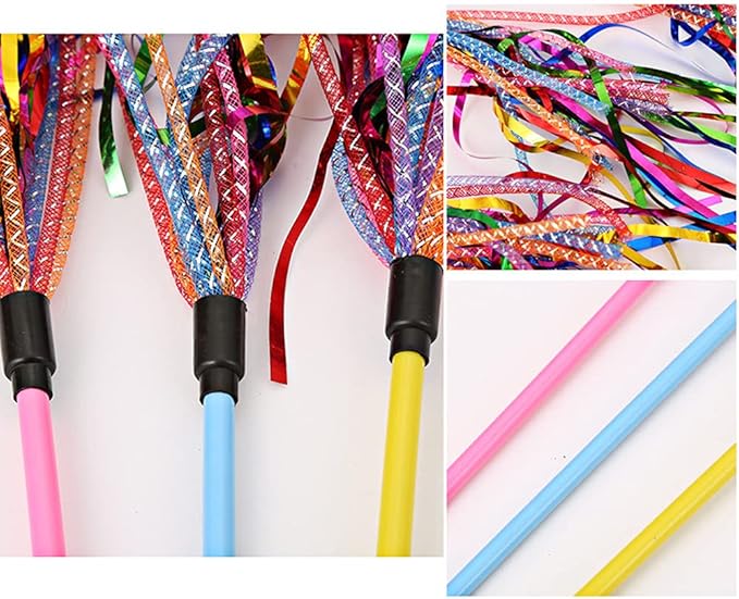 IUHKBH Cat Wand Toys, 3 PCS Interactive Cat Feather Wands Cat Teaser Toys with with Sound Paper Tassels and Soft Line Tube for Cat and Kitten