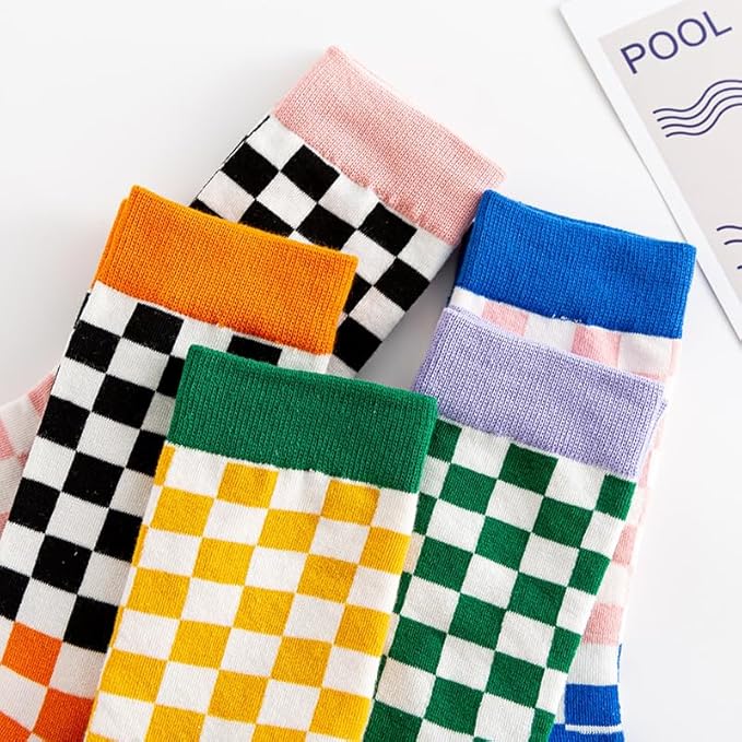 Benefeet Sox Cute Crew Socks for Women Girls Novelty Funny Patterned Socks Colorful Kawaii Cotton Casual Calf Sock 5 Pairs