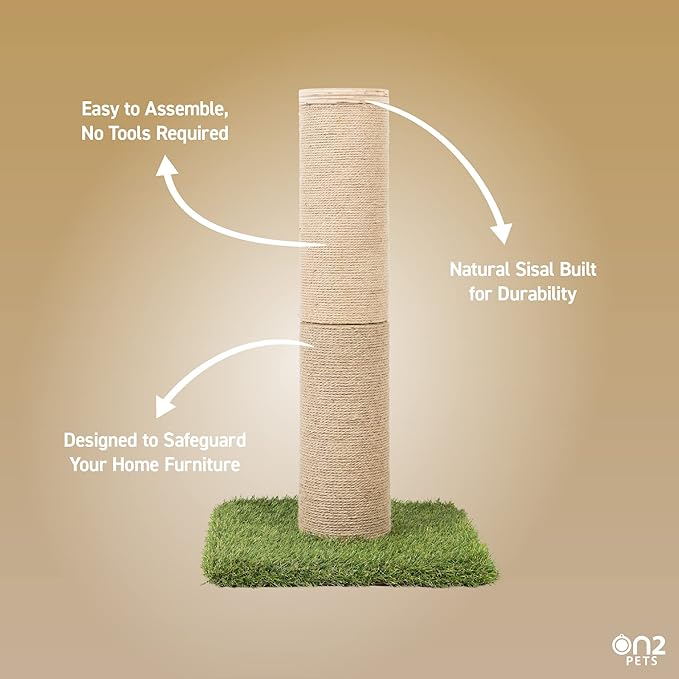 On2Pets Skyline Premium Sisal Cat Scratcher (XL Scratching Post)