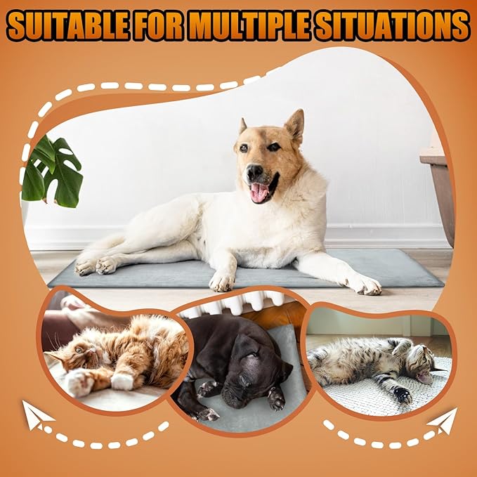 Cat Dog Heating Pad, 11 Adjustable Temperature Pet Heating Pad with 24h-Timer, Waterproof Heated Cat Bed with Chew Resistant Cord, Indoor Outdoor Electric Pads for Dogs, Pet Heated Mat 28X16in
