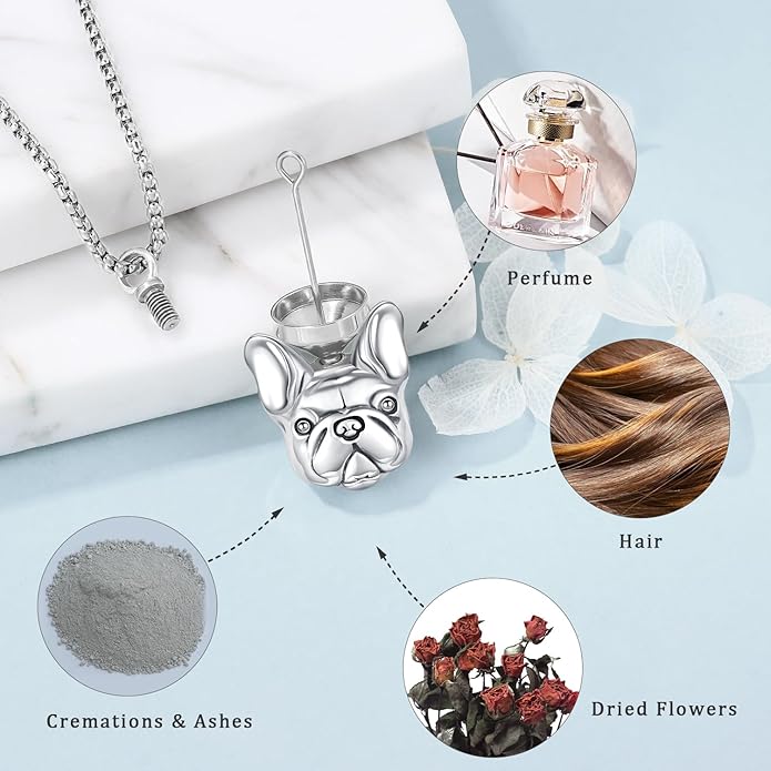 Aniu Cremation Jewelry for Ashes S925 Sterling Silver Urn Necklace Memorial Necklace for Human Ashes of Loved Ones Keepsake Pendant for Men Women