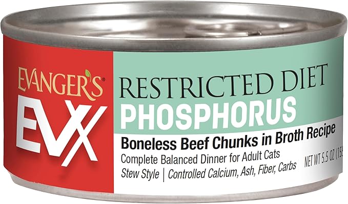 Evanger's EVX Restricted Diet: Phosphorus Canned Cat Food - 24, 5.5 oz Cans