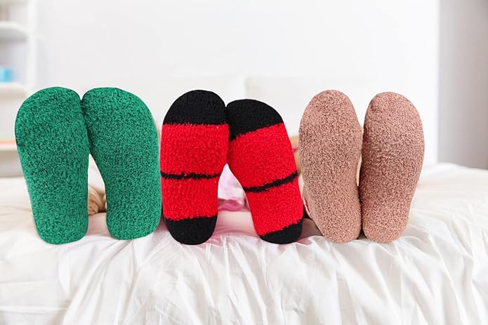 Benefeet Sox Cute Animal Fuzzy Socks for Women Girls Funny 3D Animal Cozy Socks Fluffy Slipper Socks Plush Comfy Soft Socks