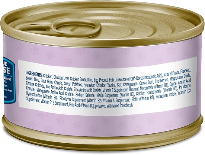 Blue Buffalo Baby BLUE Natural Kitten Wet Cat Food, Healthy Growth Formula with DHA, Chicken Recipe Multi-Pack, 3-oz. Cans (6 Count)