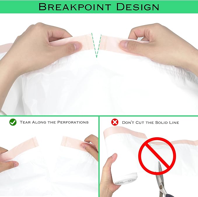 40 Count 26" x 16" Cat Litter Box Liners and Replaced Trash Bags Compatible with Litter Box Robot 4 and 3, Thick Heavy Duty Drawstring Replacement Waste Drawer Liners Bags 10-12 Gallons of Capacity