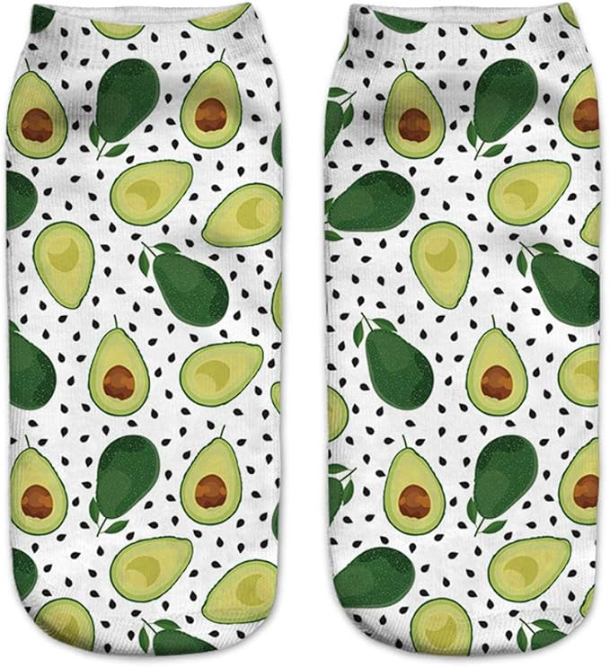 Benefeet Sox Womens Girls Funny Crazy Ankle Socks - Fun Novelty 3D Print Pattern Silly Cute Animal Food