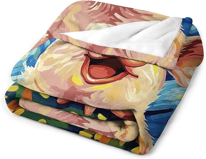 Pig Blanket - Funny Gifts for Girls, Boys, Women, Kids, Pig Lovers - Soft Warm Fleece Flannel Plush Throw Blanket for Bed, Sofa, Couch - 60"x80"
