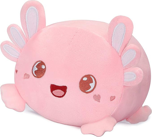 AIXINI Cute Pink Axolotl Plush Pillow 15.7" Luminous Salamander Axolotl Stuffed Animal, Soft Kawaii Plushies Hugging Plush Pillow Toy Gifts