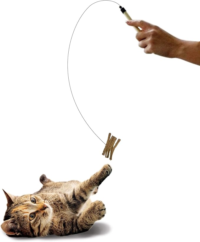 SPOT Ethical Pets Teaser Wand Cat Toy, 44", Assorted, Model Number: 52058