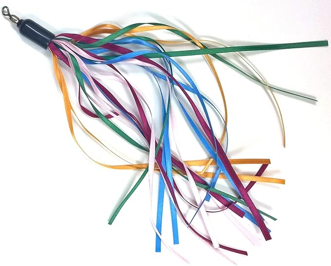 Ribbon, Leather and Fur Attachment Cat Toys - Fit Wildcat and Popular Bird and Catcher Type Wands/Poles (Thin Ribbons)