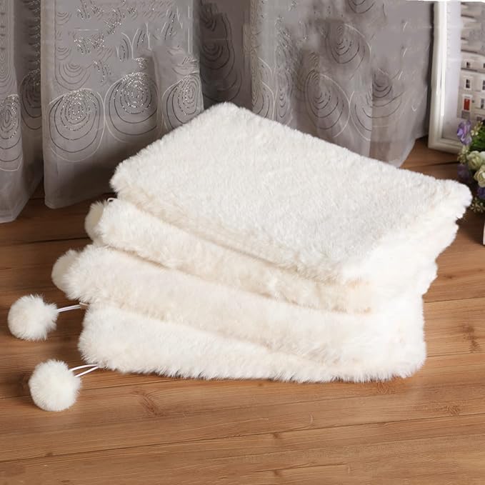 SHENGOCASE 10.6" x 17.5" Faux Rabbit Fur Cat Dog Bed Cushion Pad Mat for Cat Wall Box Furniture, Cat Wall Bed Perch