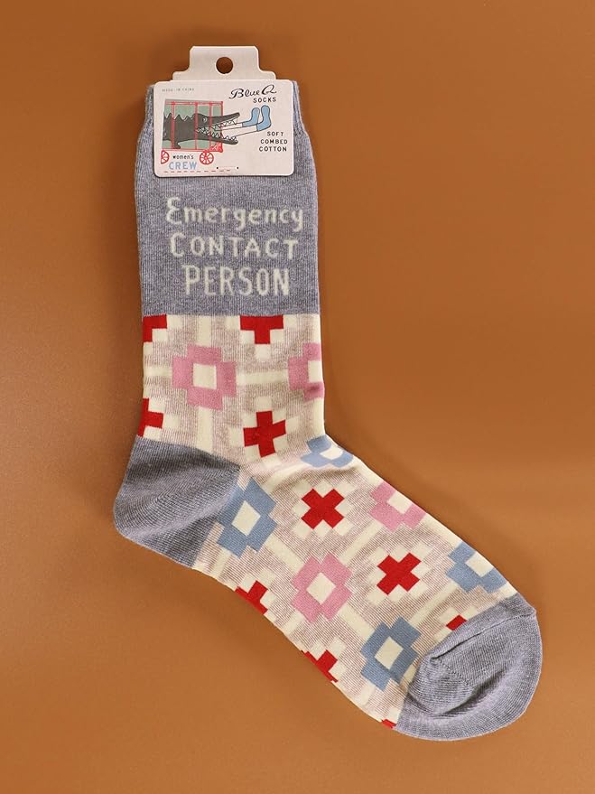 Blue Q Women's Funny Novelty Crazy Crew Socks with Sayings