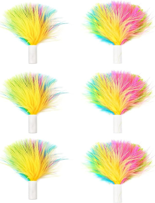 Tyasoleil Cat Toys Indoor, 10PCS Interactive Feather Toys Set, Flexible Teaser Wand, Kitten Automatic Motion Toy Accessories Replacements with Bell, Play Chase Exercise