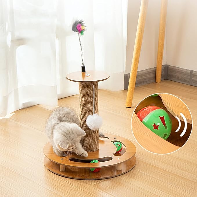 Cat Scratching Post, Sisal Rope, 12.2 in, Suitable for Small Cats