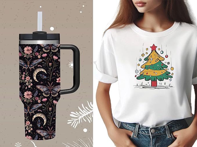 AMZUShome 40 OZ Goth Butterfly Tumbler with Handle.nique Birthday Christmas Gifts for Goth Lover.Personalized 40 OZ Goth Butterfly Tumbler Gifts for Women Men.