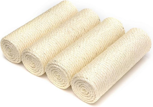 9" Sisal Post Refill - 4 Pack, for Model PCP02-N (Post Only, Hardware Not Included)