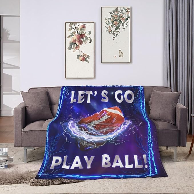 Football Blanket Sports Rugby Plush Throw Blanket Super Soft Cozy Warm Fleece Bedding Football Blanket Gifts for Kids Girls Boys Women 60"X80"