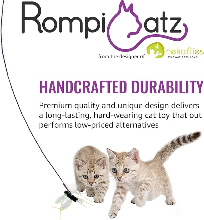 RompiCatz Critter Collector Series Teaser String and Interactive Cat Toy Attachment, Cagonfly