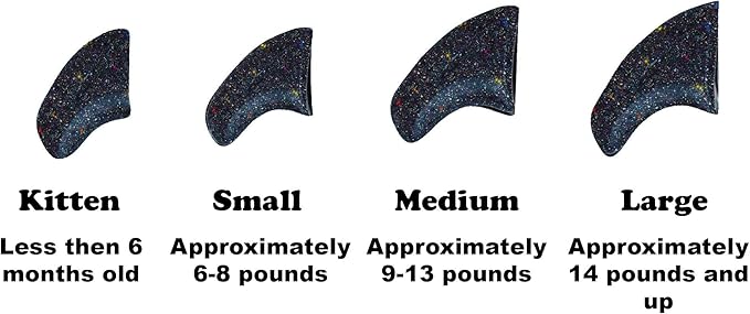 40 Pack Soft Nail Caps for Cat Claws Black Holographic Glitter (Kitten)