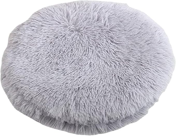 Plush Cat Dog Cushion,Round Pet Warm Mat, PP Cotton Soft and Comfortable for Living Room