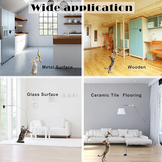 Interactive Cat Toy Cat Toys for Bored Indoor Adult Cats Suction Cup Flying Bird Cat Toy Suitable for Kitten to Play Exercise