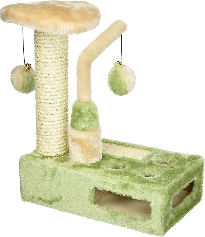 Penn-Plax Cat-Life Kitten Hide and Seek Playground | Sisal Scratching Post | Interactive Toy for Indoor Cats