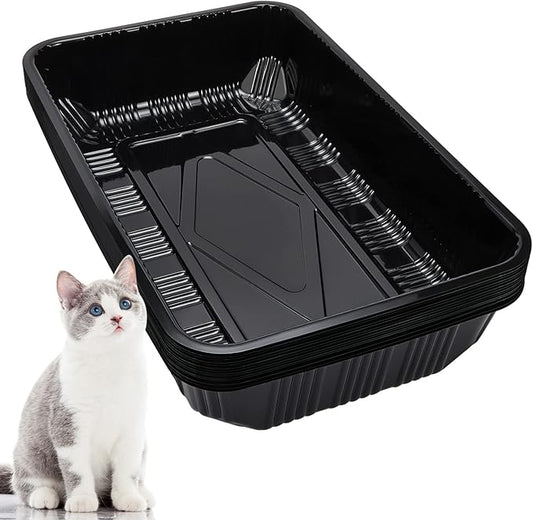 15 Pcs Disposable Litter Box for Cats Kitty Disposable Paper Litter Box Trays Portable Cardboard for Small Pets Animals, Guinea Pig, Bunny Cage Box Liner Home Outdoor Travel, 16.7 x 10.5 x 3.4 Inch