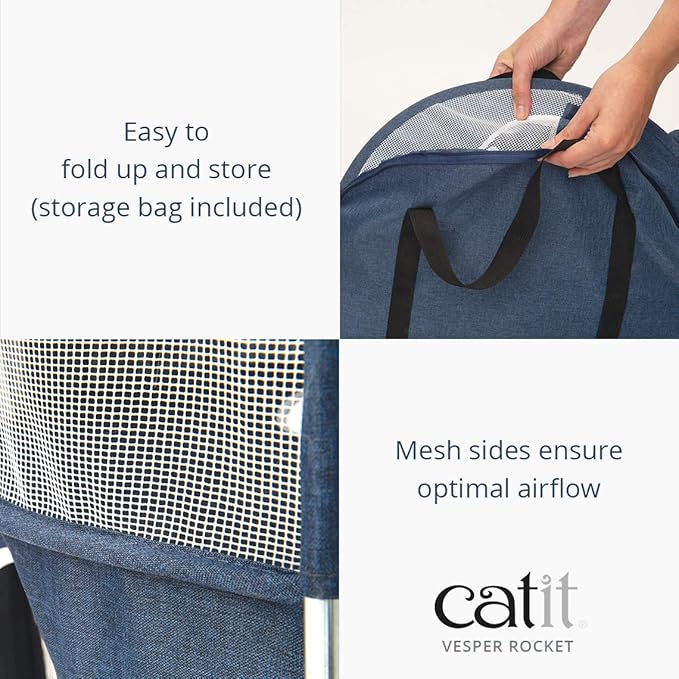 Catit Vesper Rocket Cat Tower, Blue, 42001