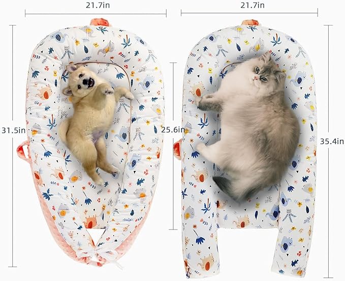 Cat Bed Kitten Bed,Washable Cat Beds for Indoor Cats,Pet Bed for Puppy and Kitty, Extra Soft & Cotton Cover Small Dog Bed