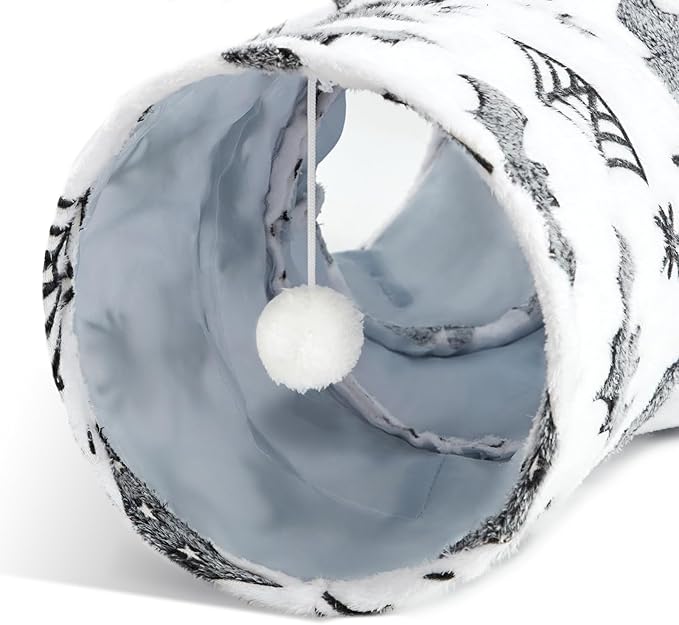 Tempcore Pet Cat Tunnel Tube Cat Toy 3 Way Collapsible, Cat Tunnels for Indoor Cats Self-Luminous，Kitty Tunnel Bored Cat Pet Toys Peek Hole Toy Ball Cat, Puppy, Kitty, Kitten, Rabbit