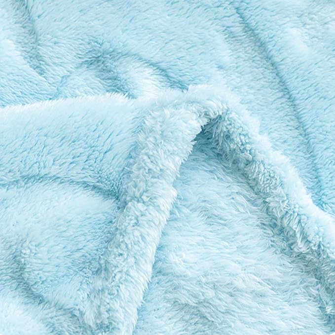 3D Fleece Fujiman Blanket, Cozy Soft Warmer Comfort Lightweight, Fuzzy Aesthetic Room Decor for Couch Sofa Bed, Gifts for Christmas, Birthdays, Sky Blue