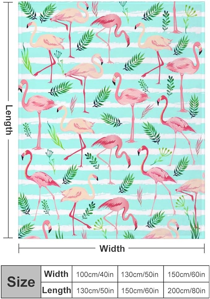 Flamingo Blanket Super Soft Flamingo Throw Blanket Warm Cozy Flannel Blankets for Women Kids Adults Gifts 50"X 40"
