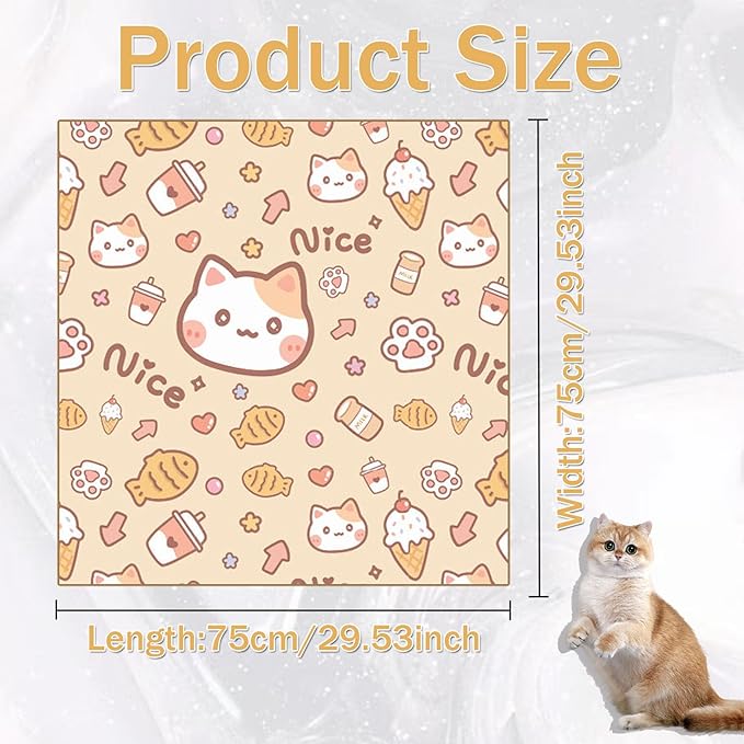 2025 New Cat Grooming Wrap, Self-Adherent, Anti-Bite, Anti-Scratch, Anti-Escape Calming Wrap for Medicine, Nail Clipping(75 * 75)