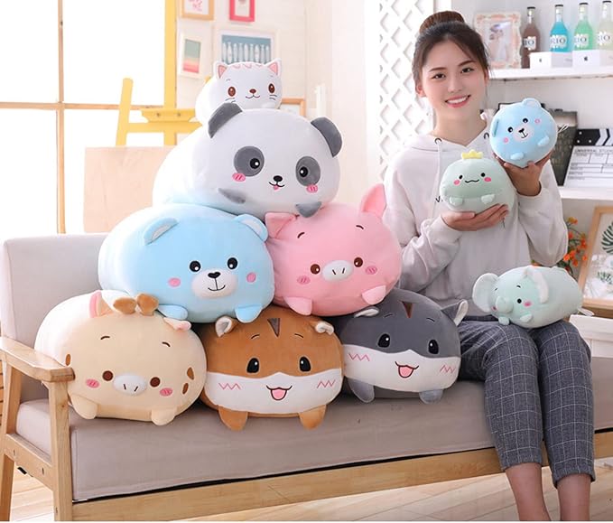 Cute Plush Deer Stuffed Animal, Super Soft Squishy Body, Kids Hugging Toy, Kawaii Sleeping Pillow, 8-Inch Gift for Bedding or Home Decor