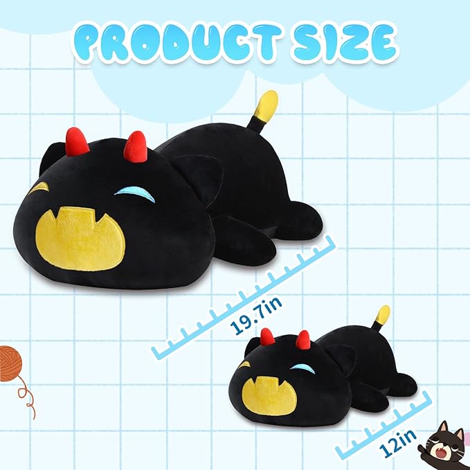 Cat Stuffed Animal, Cute Yellow Cat Plush Toy Pillow Soft Cat Stuffed Animal Kawaii Plushie Toy 30CM/11.8Inch