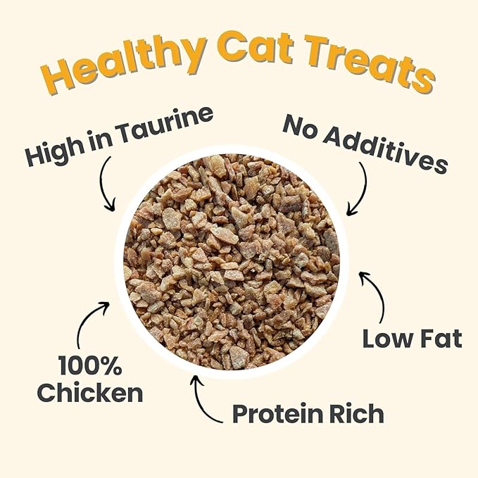 Farm To Pet Cat Treat Crumbles | Single Ingredient Chicken Cat Treats, Chicken Snacks - Healthy Cat Treats for Indoor Cats| Chicken Kitten Treats - Essential Cat Products (Mix with Wet/Dry Cat Food)