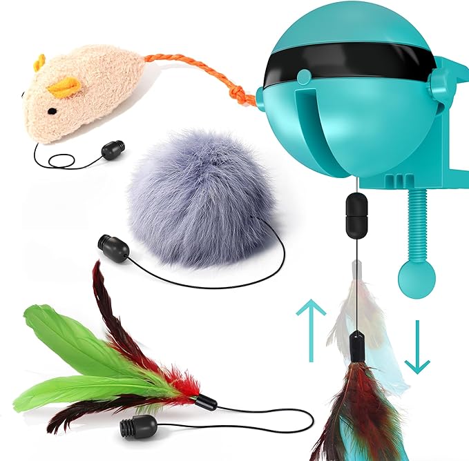 FunPetz Feather Mouse Ball Set Cat Toy