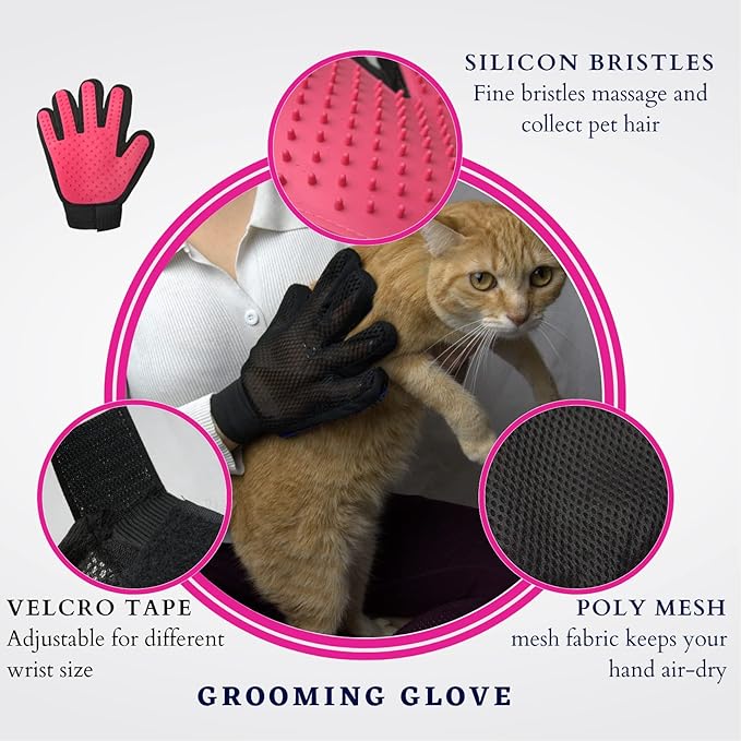 High Performance 3 Layers Cat Bathing Bag Set - 3 Pcs Multifunctional Grooming Kit with Restraint Bag, Durable Clippers, Bathing Glove - Cat Bathing Bag Anti Scratch - Cat Washing Bag for All Ages…