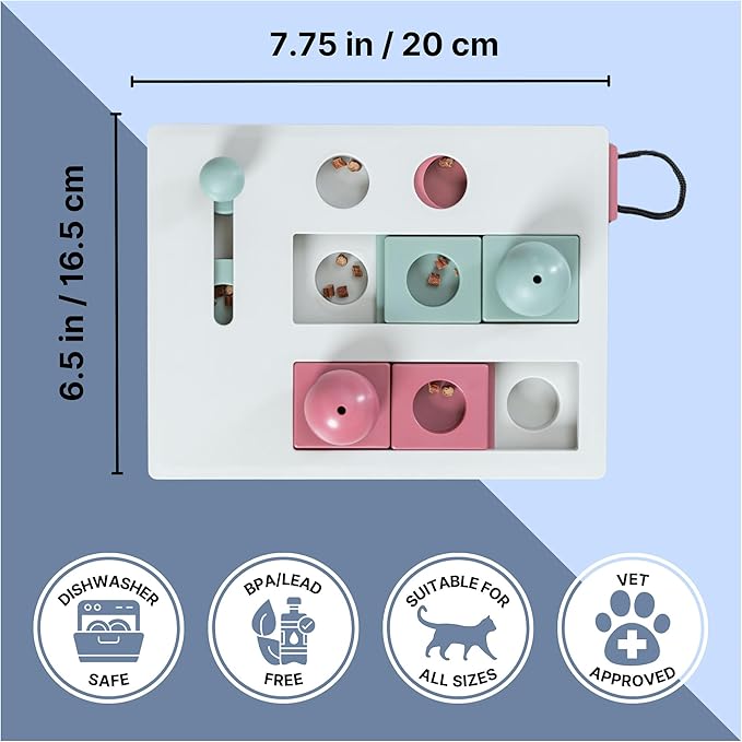 TRIXIE Cat Activity Brain Mover, Strategy Game for Mental Stimulation, Interactive Play for Cats, Treat Dispenser, Cat Toy