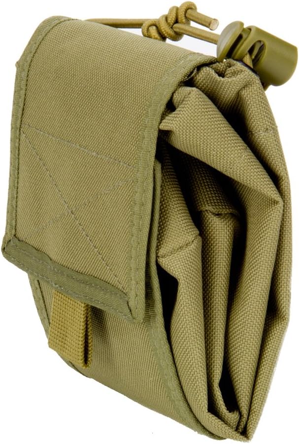3VGEAR Folding MOLLE Dump Pouch - Tactical Recovery Dump Bag with YKK Annex Clips, Reinforced MOLLE and Rugged 600D Water-Resistant Polyester Drop Pouch