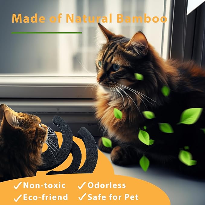 8 Pack Carbon Filters Compatible with Cat Automatic Litter Box Robot 4, Thick Replacement Filters to Absorbs Odors Controls Moisture Keeps Home Smelling Fresh