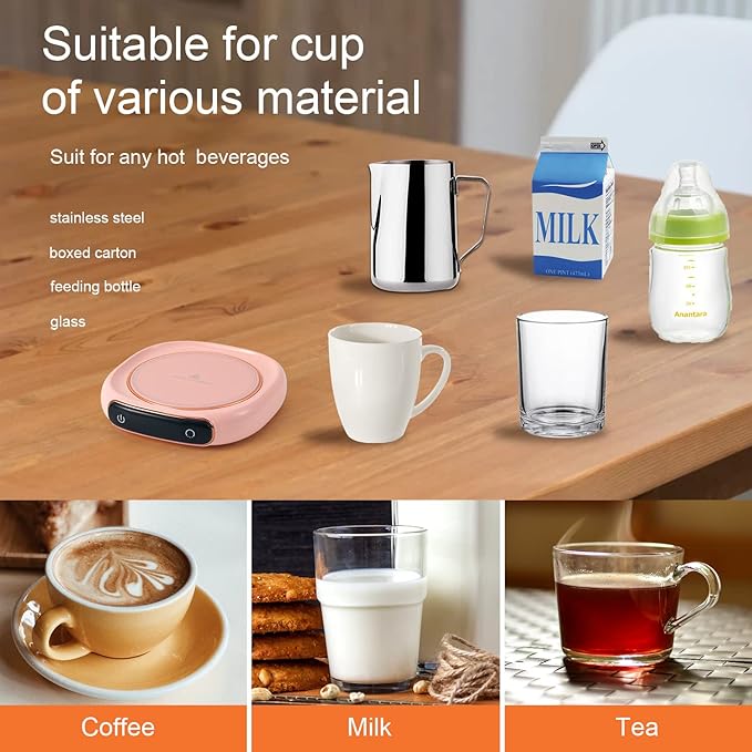 Bsigo Coffee Mug Warmer & Best CAT MOM Ever Mug Set, Electric Candle Mug Warmer 8H Auto Shut Off, Home & Office Beverage Cup Coffee Warmer for Desk, Cat Lover Mom Sister Birthday Women Mothers Day