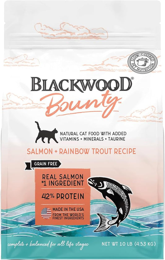Blackwood Bounty Grain Free Cat Food, Salmon and Rainbow Trout Recipe, 10 lb. Bag