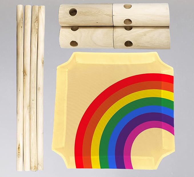 Rainbow Cat Beds, Wooden Cat Beds for Indoor Cats, Small Animal Beds for All Seasons, Pet Beds, Cute Cat Hammock