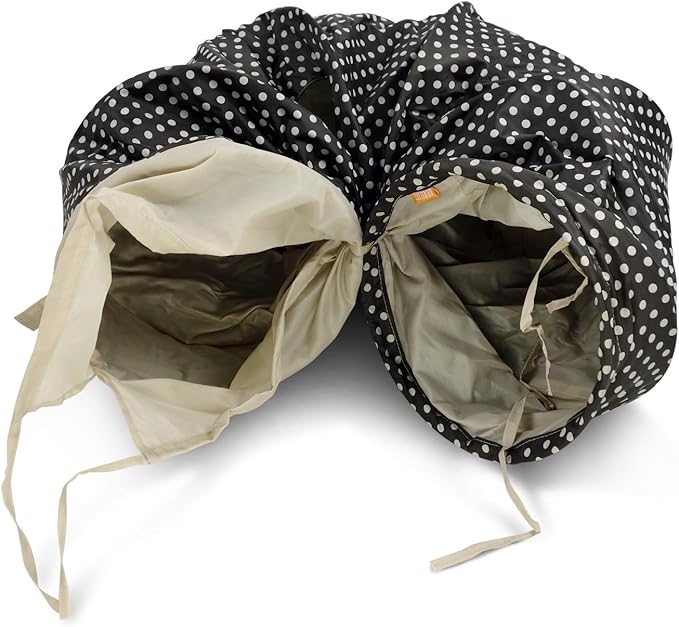 Collapsible Classic Cat Tunnel Toys (49.2"),with Plush Ball, Easy to Clean,U-Shaped Cat Play Tunnel for Indoor Cat, Kitty, Kitten…