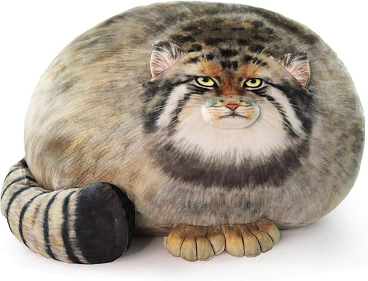 Cat Plush Pillow,Pallas Cat Plush Body Pillow,Kitten Plush Throw Pillow,Soft & Comfortable Stuffed Animal Plushies,Gift for Girls Boys Girlfriend(18 in)