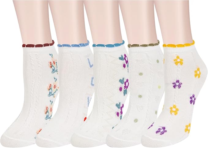 Benefeet Sox Cute Ankle Socks for Women Girls Novelty Patterned Low Cut Cotton Casual Socks Fun Colorful Summer Short Socks