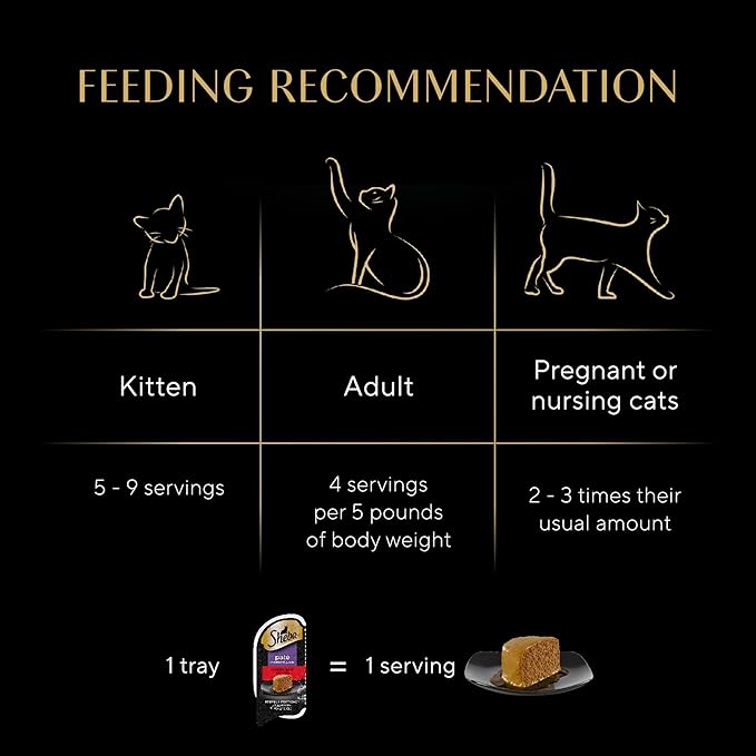 Sheba Perfect Portions Paté Adult Wet Cat Food Trays (24 Count, 48 Servings), Tender Beef Entrée, Easy Peel Twin-Pack Trays