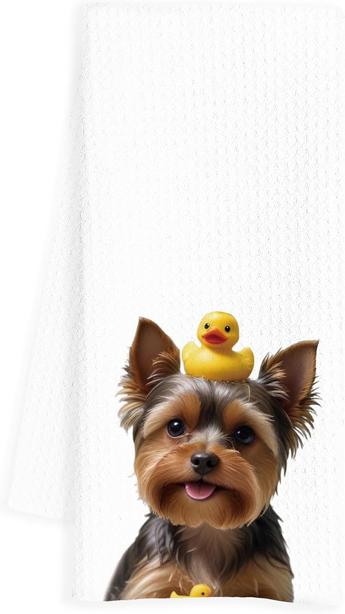 Yorkshire Terrier Bathroom Hand Towels, Yorkshire Terrier Hand Towels for Bathroom, Dog Bathroom Decor, Kids Hand Towels, Yorkshire Terrier Gifts for Women Dog Lovers, 16x24 Inch