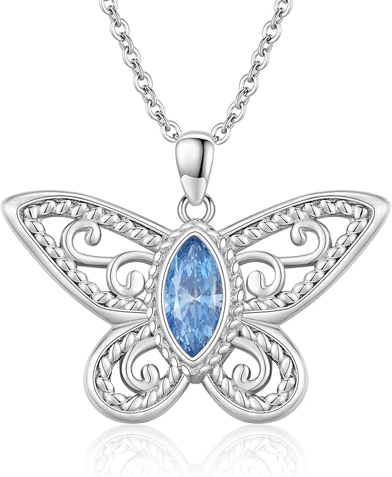 Black Cat/Fox/Owl/Panda/Butterfly/Cat/Dog Paw Print/Mushroom for Women Sterling Silver Animal Pendant Necklace Jewelry Christmas Birthday Gifts for Couples Sisters